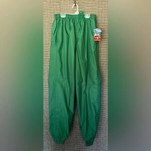 NWT VTG 90s HOLLOWAY Track Jogger Windbreaker School Spirit Pants (Kelly Green)